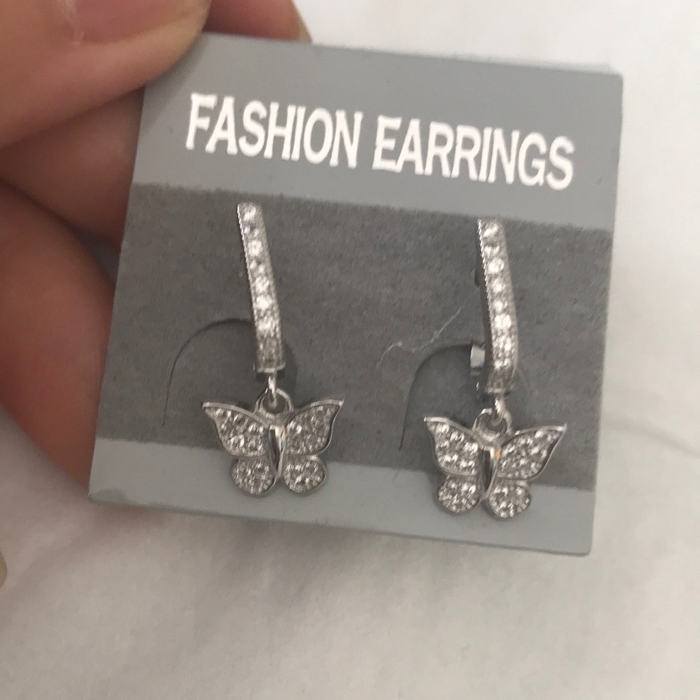 Butterfly sterling silver925 cubic zirconia